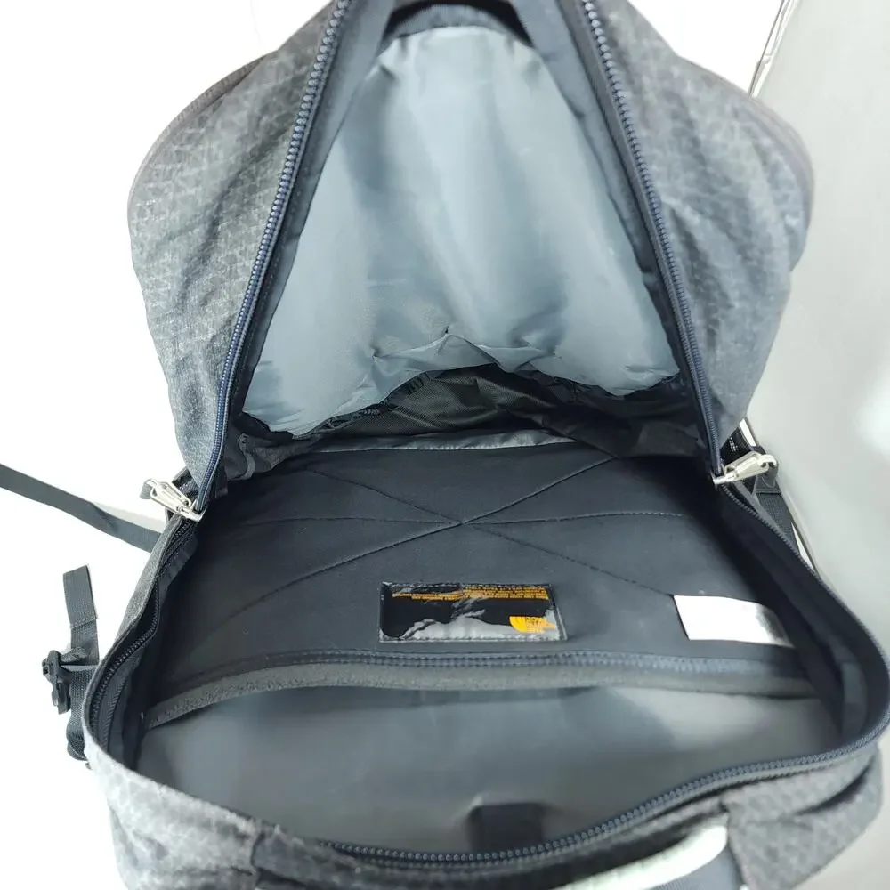 The North Face Recon Gray Blue Padded School Laptop Hiking Outdoor Backpack